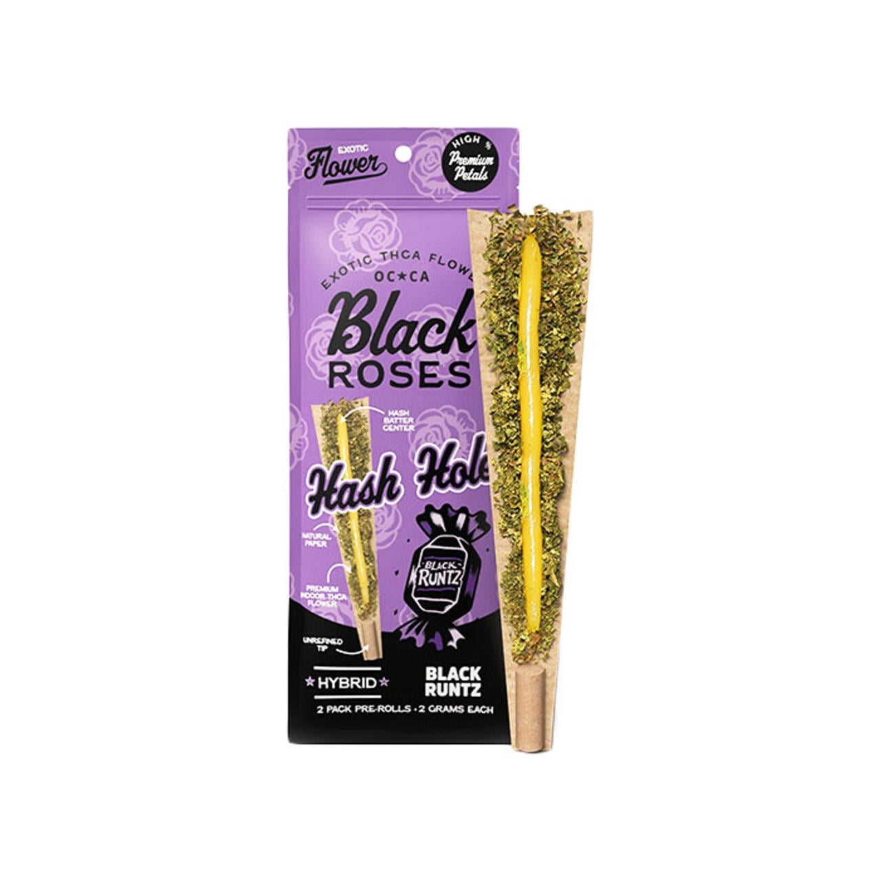 Black Roses Hash Hole Prerolls 2G – 2CT - Image 2